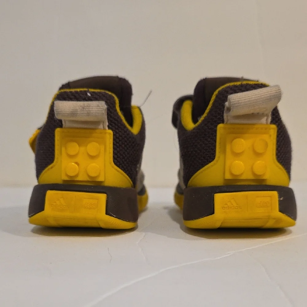 Adidas LEGO RARE Kids' Yellow and Brown Sneakers Size 9